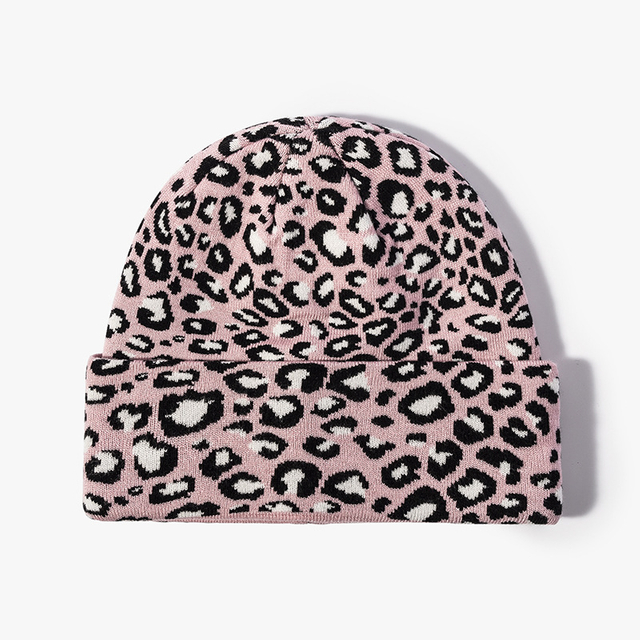 Fashion Winter Jacquard Knited Gat Autero al aire libre LEOPARDO CON CUERTA ESAPAR PARA GOANE GOANIA Fabricantes de sombrero personalizado