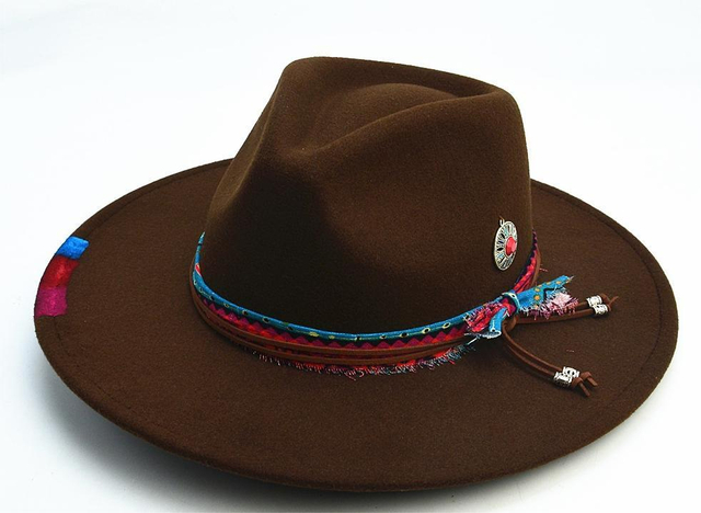 Nuevos sombreros blandos vintage Sombreros de damas a través de los sombreros de jazz para hombres cálidos de otoño/invierno