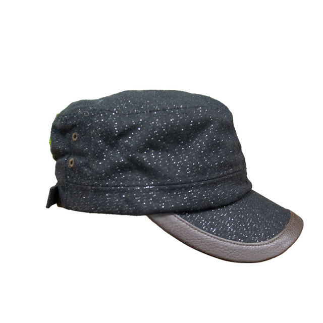 Capa plana negra Damas Sombreros Top Capas negras ajustables