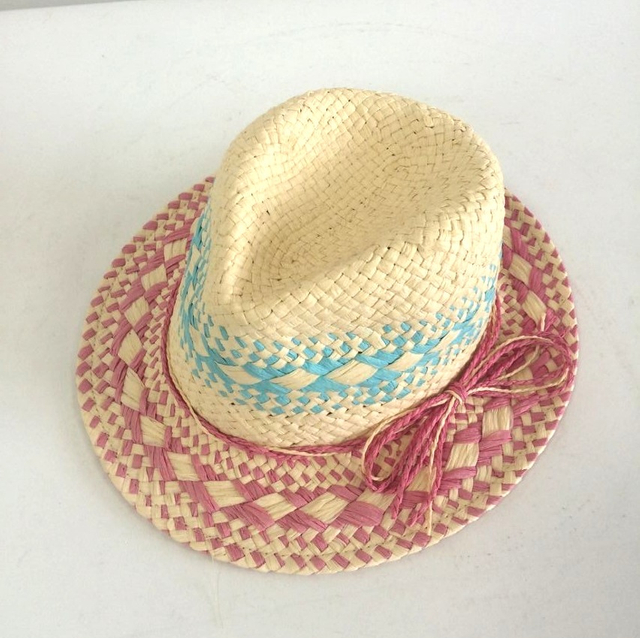 Sombrero del sol de verano para mujeres con material de paja de borde de flores estampados para deportes de pesca de viajes en playa