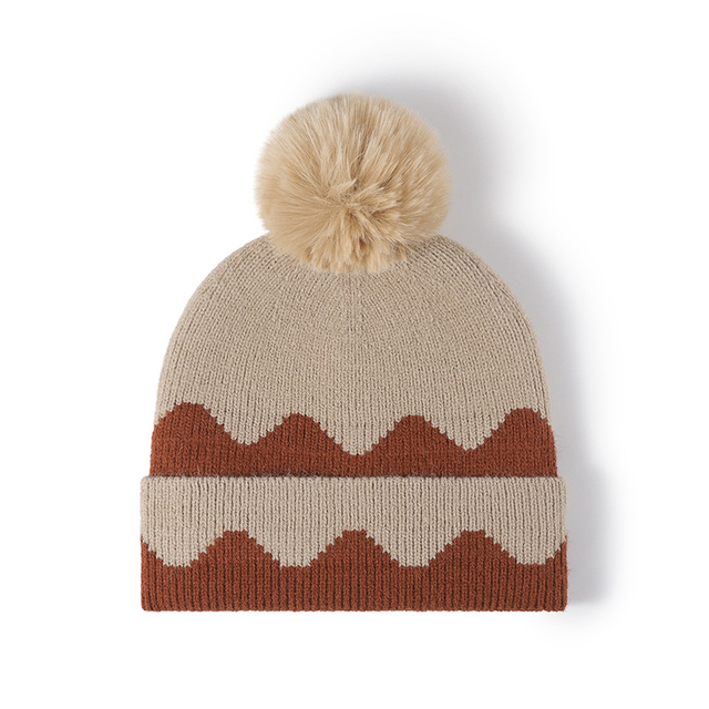 POM POM FURO FURRY FUR GOTH engrosado Sombrero de invierno Cálido con forro con forro