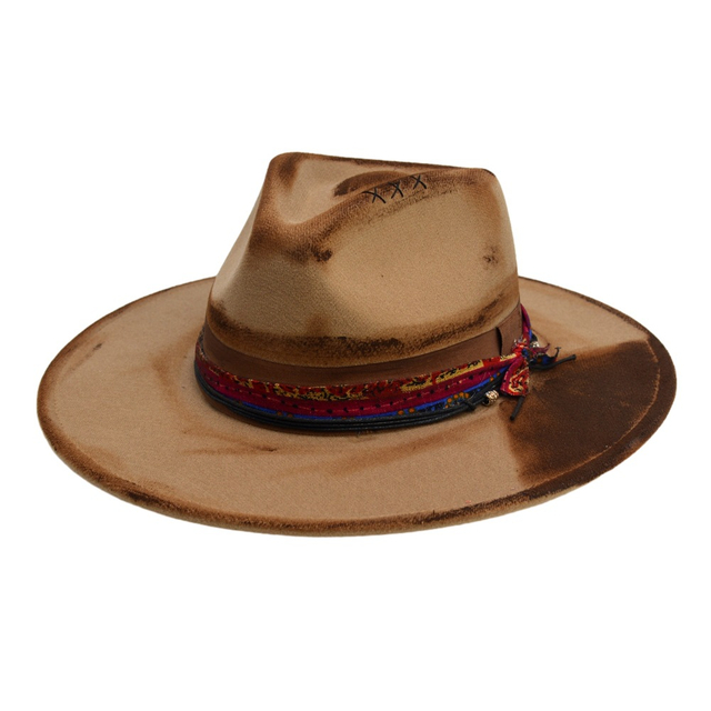 Sombrero de vintage Fedora Big Wide Brim Inglaterra Sombreros formales
