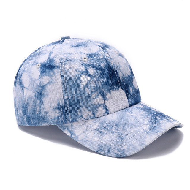 Diseño personalizado colorido protección solar ajustable Capas deportivas para mujeres Tie Dye Baseball Caps de béisbol