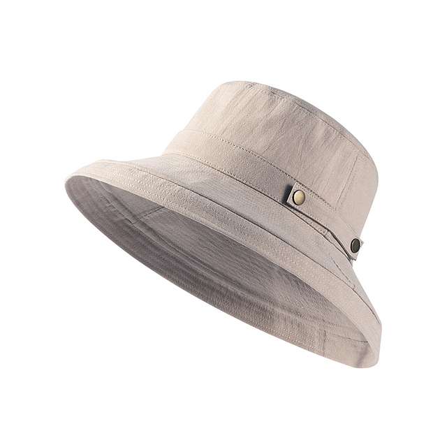 Sombrero de sol con boscos de moda para mujeres Viajes de compras monocromáticas Sol Gat de cubo a prueba de sol