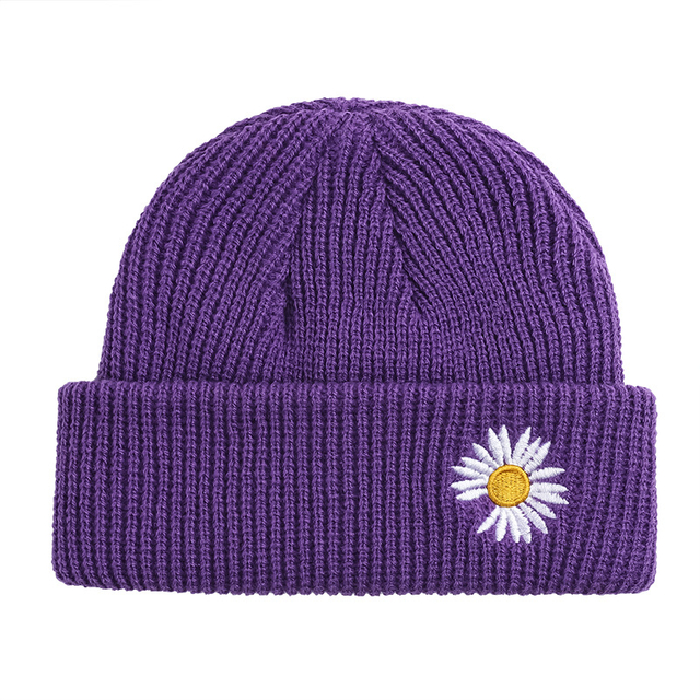 Gorro de gorro a rayas con acanal